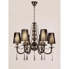 Хрустальная подвесная люстра Lumina Deco Fabione LDP 1200-6 BK