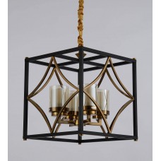 Подвесная люстра Lumina Deco Quadrato LDP 1223-4 BK+MD Подвесная люстра Lumina Deco Quadrato LDP 1223-4 BK+MD