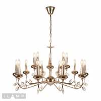 Подвесная люстра iLamp Dames 1020-10+5 Золотая Подвесная люстра iLamp Dames 1020-10+5 Золотая