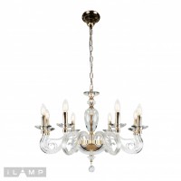 Подвесная люстра iLamp Modo P2328-8 Золотая Подвесная люстра iLamp Modo P2328-8 Золотая