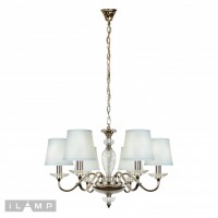 Подвесная люстра iLamp Dolce Vita P2345-6 Никель+голубой Подвесная люстра iLamp Dolce Vita P2345-6 Никель+голубой