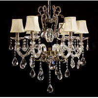 Хрустальная подвесная люстра Lumina Deco Bianca LDP 66251-6 Хрустальная подвесная люстра Lumina Deco Bianca LDP 66251-6