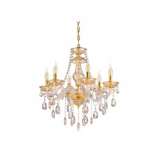 Хрустальная подвесная люстра Lumina Deco Eliza LDP 7025-6 GD