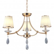 Хрустальная подвесная люстра Lumina Deco Dominni LDP 9268-3 GD