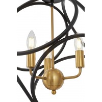 Подвесной светильник Lumina Deco Casai LDP 1243-3 BK+MD Подвесной светильник Lumina Deco Casai LDP 1243-3 BK+MD