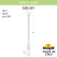 Парковый фонарь FUMAGALLI NEBO/G300. G30.202.000.BYF1R Парковый фонарь FUMAGALLI NEBO/G300. G30.202.000.BYF1R