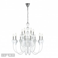Подвесная люстра iLamp Lady 88003-8+4 Белая Подвесная люстра iLamp Lady 88003-8+4 Белая