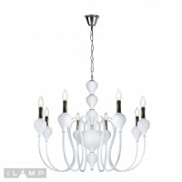 Подвесная люстра iLamp Lady 88003-8 Белая Подвесная люстра iLamp Lady 88003-8 Белая