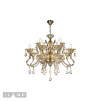 Подвесная люстра iLamp Asia 61082-8+4 Бронзовая Подвесная люстра iLamp Asia 61082-8+4 Бронзовая