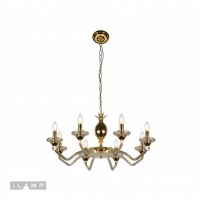 Подвесная люстра iLamp Flo YT2049-8 Золото+Коньяк Подвесная люстра iLamp Flo YT2049-8 Золото+Коньяк