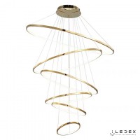 Подвесная люстра iLedex AXIS 10112P/6-167W-3000K (12/10/8/6/6/4) BRASS