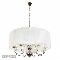 Подвесная люстра iLamp Lucia P5784-8 Хром+белый Подвесная люстра iLamp Lucia P5784-8 Хром+белый