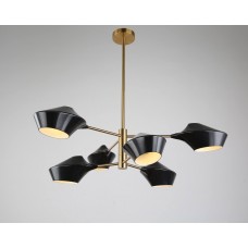 Подвесной светильник Lumina Deco Romina LDP 6037-6 BK+GD