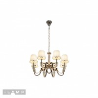 Подвесная люстра iLamp Alesti P2424-8 Nickel Подвесная люстра iLamp Alesti P2424-8 Nickel