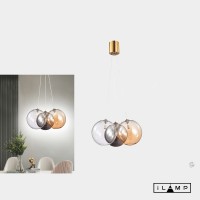 Подвесной светильник iLamp DROP 8110P/3 BRASS&MULTI COLOR Подвесной светильник iLamp DROP 8110P/3 BRASS&MULTI COLOR