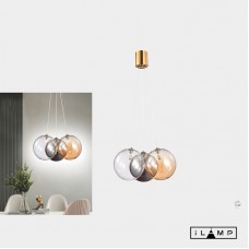 Подвесной светильник iLamp DROP 8110P/3 BRASS&MULTI COLOR