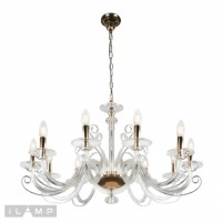 Подвесная люстра iLamp King P9372-10 Золотая Подвесная люстра iLamp King P9372-10 Золотая