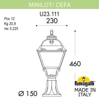Ландшафтный фонарь FUMAGALLI MINILOT/CEFA U23.111.000.VXF1R Ландшафтный фонарь FUMAGALLI MINILOT/CEFA U23.111.000.VXF1R