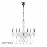 Подвесная люстра iLamp Lady 88003-6 Белая Подвесная люстра iLamp Lady 88003-6 Белая