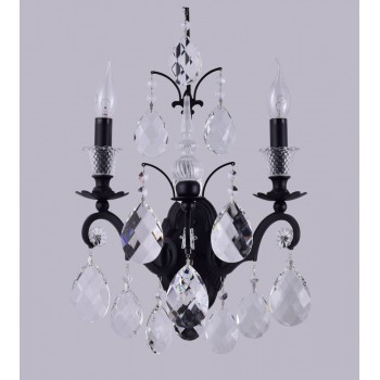 Бра Crystal Lux MAGNIFICO AP2 BLACK/TRANSPARENT