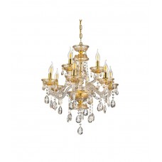 Хрустальная подвесная люстра Lumina Deco Eliza LDP 7025-6+3 GD