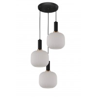 Подвесной светильник Lumina Deco Gato LDP 1217-3 WT+BK Подвесной светильник Lumina Deco Gato LDP 1217-3 WT+BK