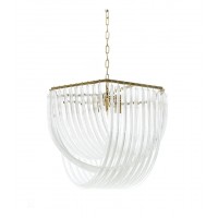 Хрустальная подвесная люстра Lumina Deco Weddini LDP 6001-600 GD+CL Хрустальная подвесная люстра Lumina Deco Weddini LDP 6001-600 GD+CL