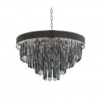 Хрустальная подвесная люстра Lumina Deco Chici LDP 6002-500 R.GD+GY Хрустальная подвесная люстра Lumina Deco Chici LDP 6002-500 R.GD+GY