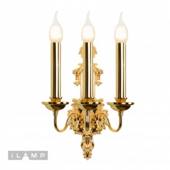 Настенный светильник iLamp Louvre B8551-3W Золотой