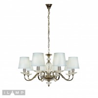 Подвесная люстра iLamp Dolce Vita P2345-8 Никель+голубой Подвесная люстра iLamp Dolce Vita P2345-8 Никель+голубой