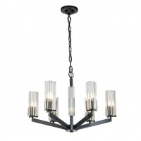 Подвесная люстра Belfast Malone 6035-6 BL CL Черный / Стекло Подвесная люстра Belfast Malone 6035-6 BL CL Черный / Стекло