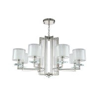Люстра Crystal Lux NICOLAS SP-PL8 NICKEL/WHITE Люстра Crystal Lux NICOLAS SP-PL8 NICKEL/WHITE
