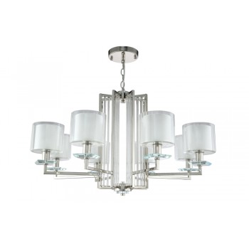 Люстра Crystal Lux NICOLAS SP-PL8 NICKEL/WHITE