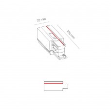 Заглушка с питанием для трехфазной трековой системы левая Nowodvorski Ctls Power White 8232