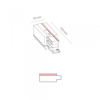 Заглушка с питанием для трехфазной трековой системы левая Nowodvorski Ctls Power White 8232