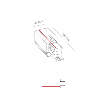 Заглушка с питанием для трехфазной трековой системы правая Nowodvorski Ctls Power White 8712