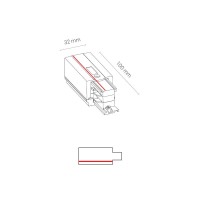 Заглушка с питанием для трехфазной трековой системы правая Nowodvorski Ctls Power Black 8713