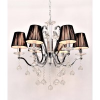 Хрустальная подвесная люстра Lumina Deco Bellisica LDP 8033-6 BK Хрустальная подвесная люстра Lumina Deco Bellisica LDP 8033-6 BK