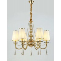 Хрустальная подвесная люстра Lumina Deco Fabione LDP 1200-6 F.GD Хрустальная подвесная люстра Lumina Deco Fabione LDP 1200-6 F.GD