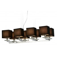 Хрустальная подвесная люстра Lumina Deco Fianelo LDP 1248-8 BK