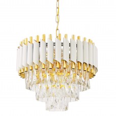 Хрустальная подвесная люстра Lumina Deco Funneli LDP 6003-400 WT+F.GD