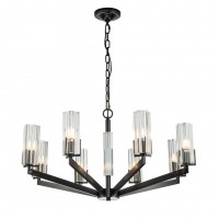 Подвесная люстра Belfast Malone 6035-8 BL CL Черный / Стекло Подвесная люстра Belfast Malone 6035-8 BL CL Черный / Стекло