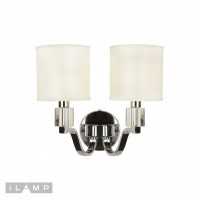 Настенный светильник iLamp Miami W2337-2 Никель+беж