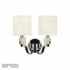 Настенный светильник iLamp Miami W2337-2 Никель+беж