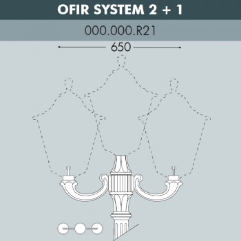 Консоль для паркового фонаря FUMAGALLI OFIR SYS 2L+1  000.000.R21.A0