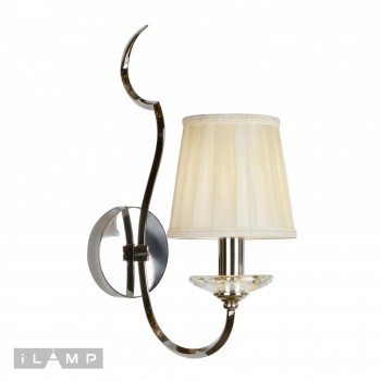 Настенный светильник iLamp Charm W2508-1 Никель+беж