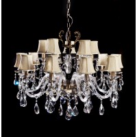 Хрустальная подвесная люстра Lumina Deco Bianca LDP 66251-15 Хрустальная подвесная люстра Lumina Deco Bianca LDP 66251-15