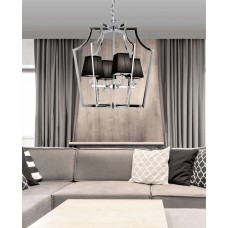 Подвесная люстра Lumina Deco Montero LDP 1249-4 CHR+BK Подвесная люстра Lumina Deco Montero LDP 1249-4 CHR+BK