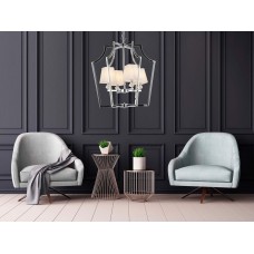 Подвесная люстра Lumina Deco Montero LDP 1249-4 CHR+WT Подвесная люстра Lumina Deco Montero LDP 1249-4 CHR+WT