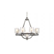 Подвесная люстра Lumina Deco Santini LDP 1220-9 CHR+WT Подвесная люстра Lumina Deco Santini LDP 1220-9 CHR+WT